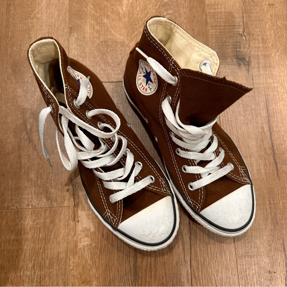 Brown high top conversely